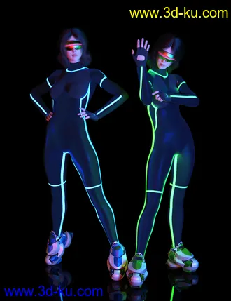 3D打印模型Cyber Punk 0000 for Genesis 8 and 8.1 Female的图片