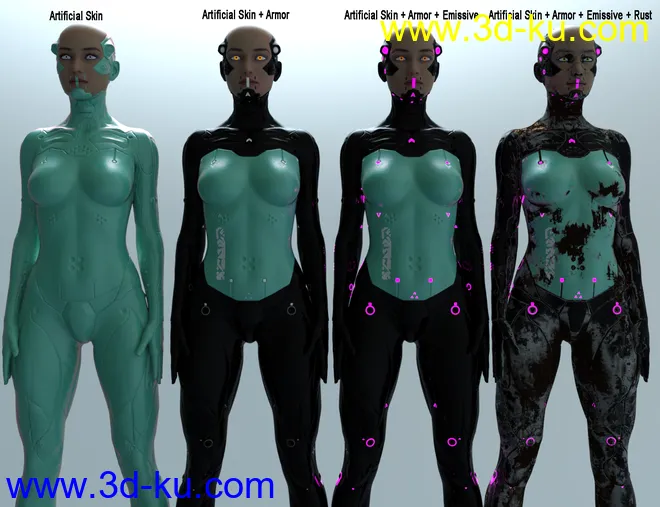 CyberDream Karla 2.0 Textures and Accessories Add-On模型的图片10