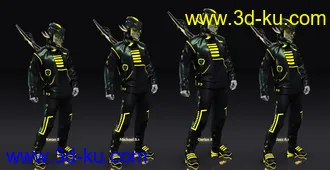 3D打印模型Cybershade Outfit for Genesis 8 and 8.1 Males的图片