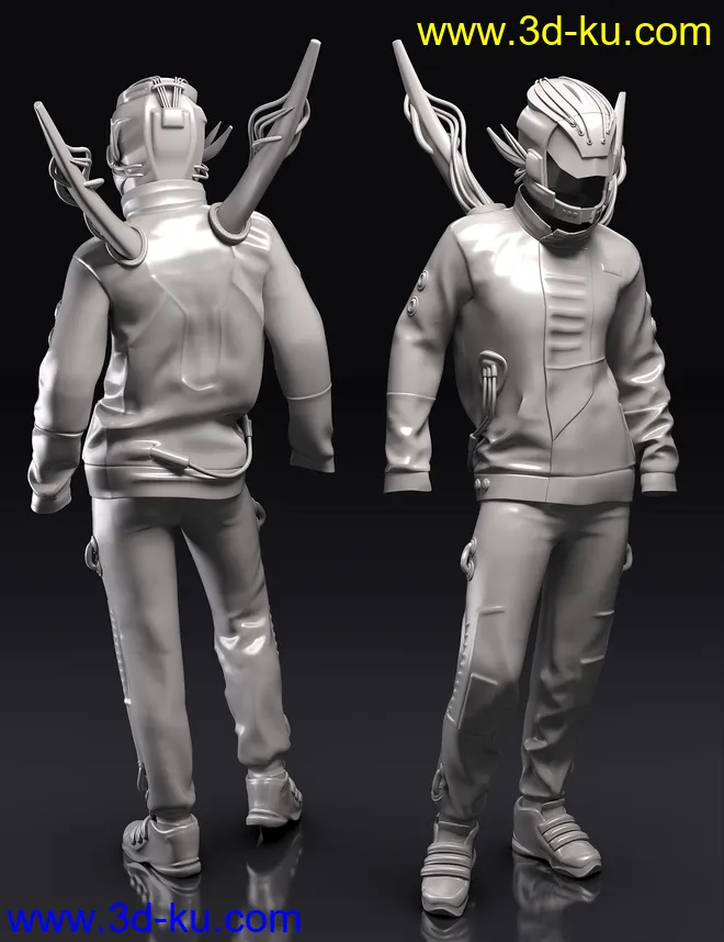 Cybershade Outfit for Genesis 8 and 8.1 Males模型的图片5