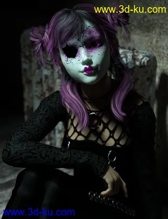 3D打印模型D.E.M. Broken Doll Makeup for Genesis 8 Female的图片