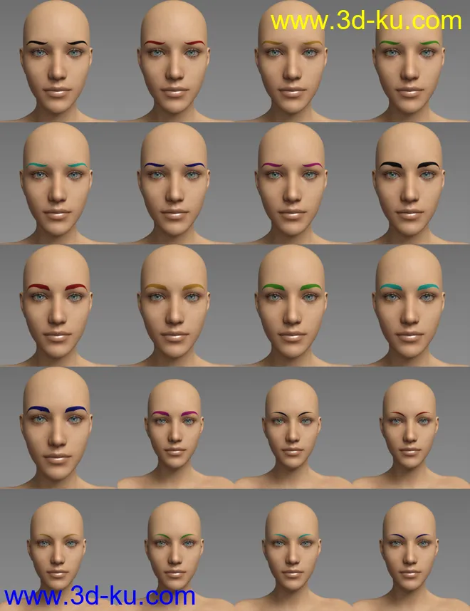 D.E.M. Broken Doll Makeup for Genesis 8 Female模型的图片7
