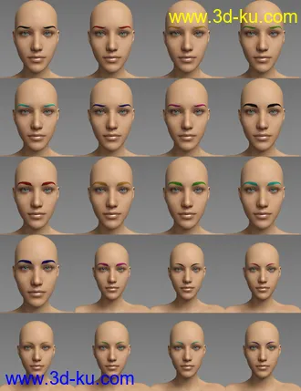 3D打印模型D.E.M. Broken Doll Makeup for Genesis 8 Female的图片