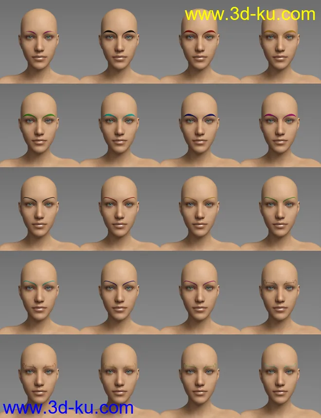 D.E.M. Broken Doll Makeup for Genesis 8 Female模型的图片8