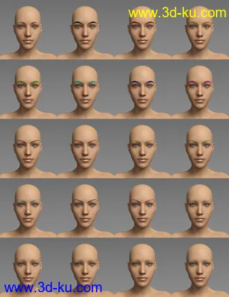 3D打印模型D.E.M. Broken Doll Makeup for Genesis 8 Female的图片