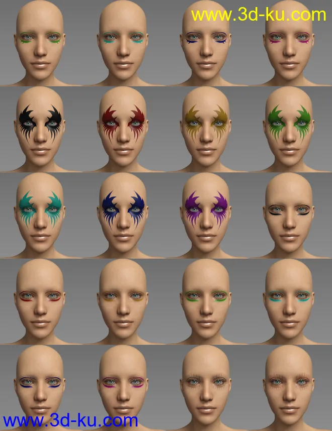 D.E.M. Broken Doll Makeup for Genesis 8 Female模型的图片11