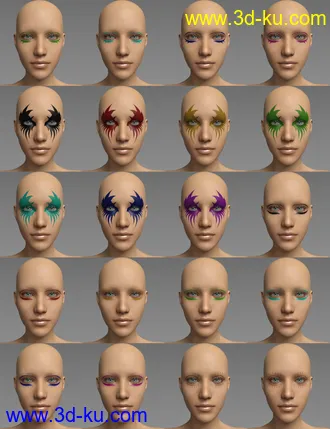 3D打印模型D.E.M. Broken Doll Makeup for Genesis 8 Female的图片