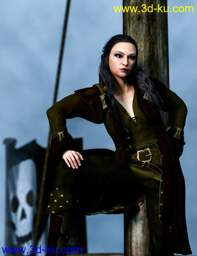 D.E.M. Kezia for Genesis 8 Female模型的图片5