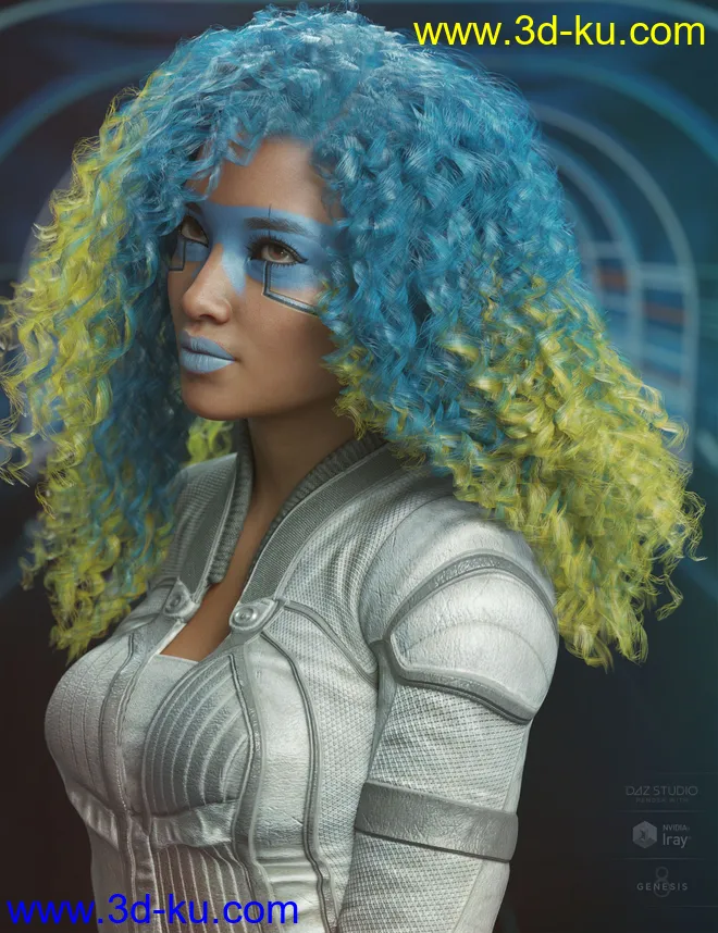 Daiosa Hair for Genesis 3, 8, and 8.1 Females模型的图片2