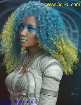 3D打印模型Daiosa Hair for Genesis 3, 8, and 8.1 Females的图片