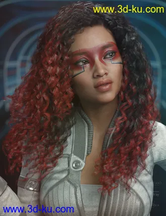 3D打印模型Daiosa Hair for Genesis 3, 8, and 8.1 Females的图片