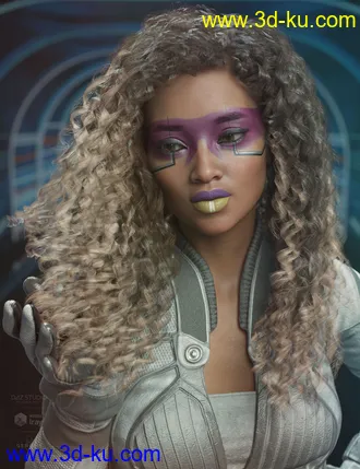 3D打印模型Daiosa Hair for Genesis 3, 8, and 8.1 Females的图片
