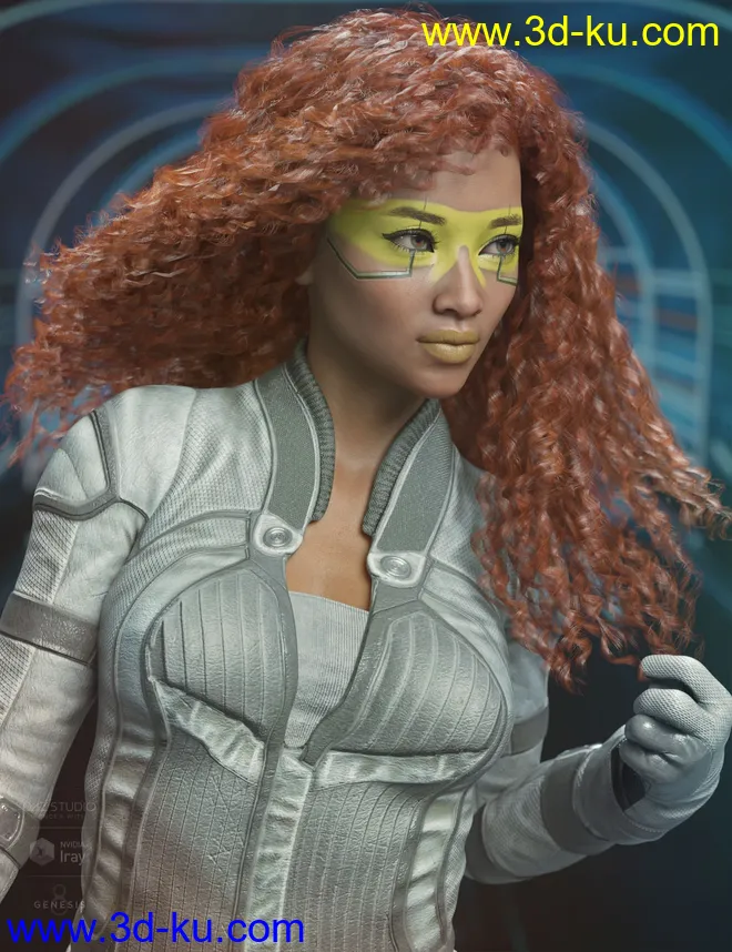 Daiosa Hair for Genesis 3, 8, and 8.1 Females模型的图片6