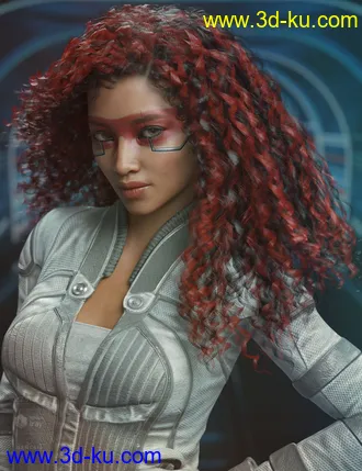 3D打印模型Daiosa Hair for Genesis 3, 8, and 8.1 Females的图片