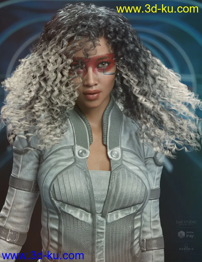 Daiosa Hair for Genesis 3, 8, and 8.1 Females模型的图片8