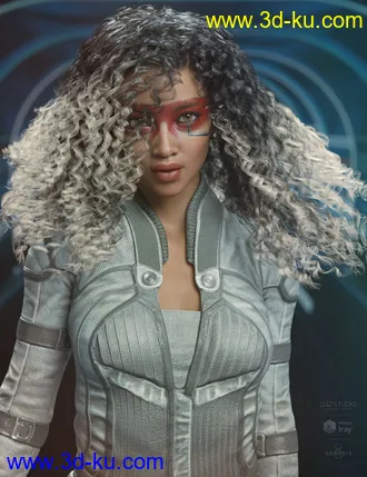 3D打印模型Daiosa Hair for Genesis 3, 8, and 8.1 Females的图片