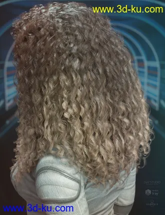 3D打印模型Daiosa Hair for Genesis 3, 8, and 8.1 Females的图片