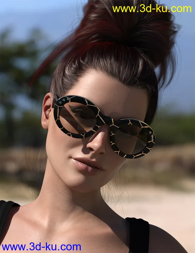 Dana High Heels and Glasses for Genesis 8 and Genesis 8.1 Females模型的图片3