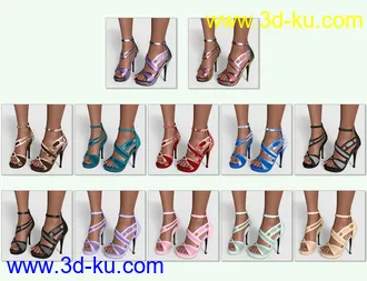 3D打印模型Dana High Heels and Glasses for Genesis 8 and Genesis 8.1 Females的图片