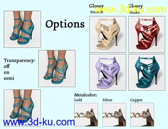 3D打印模型Dana High Heels and Glasses for Genesis 8 and Genesis 8.1 Females的图片