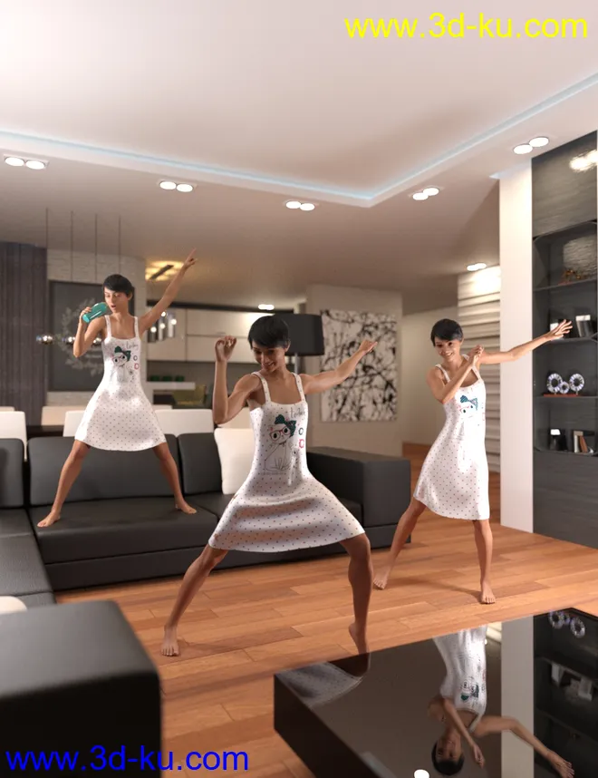 Dance Like Nobody's Watching Poses for Genesis 8 Female模型的图片1