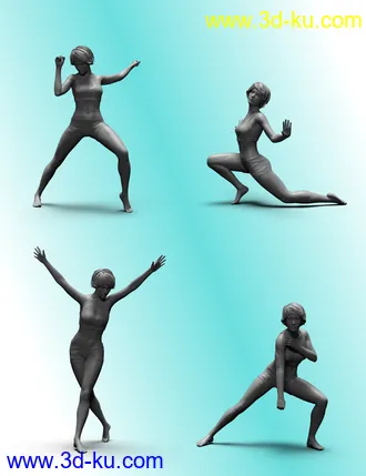 3D打印模型Dance Like Nobody's Watching Poses for Genesis 8 Female的图片