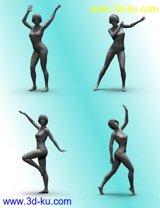 3D打印模型Dance Like Nobody's Watching Poses for Genesis 8 Female的图片