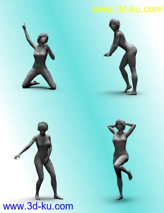 3D打印模型Dance Like Nobody's Watching Poses for Genesis 8 Female的图片