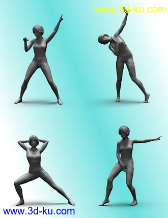 3D打印模型Dance Like Nobody's Watching Poses for Genesis 8 Female的图片