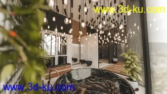 3D打印模型Dark Mood Bathroom的图片