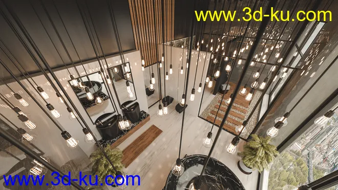 Dark Mood Bathroom模型的图片6