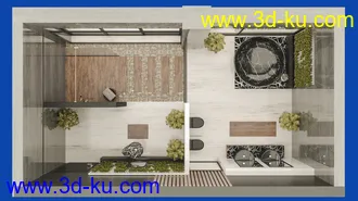 3D打印模型Dark Mood Bathroom的图片