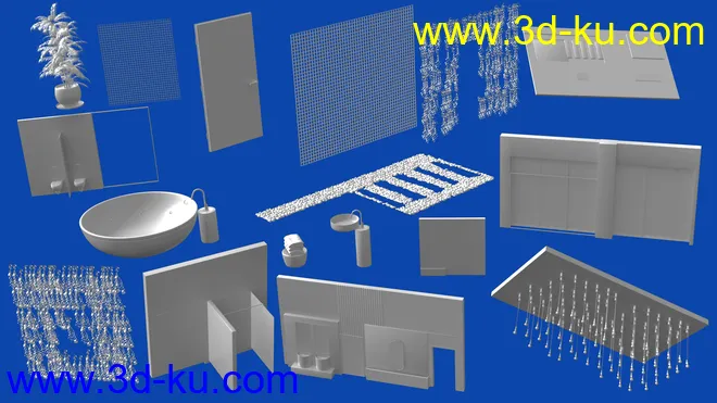 Dark Mood Bathroom模型的图片9