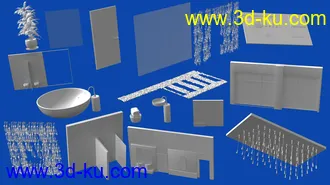 3D打印模型Dark Mood Bathroom的图片