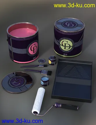 3D打印模型Deluxe Interior Paint Collection的图片