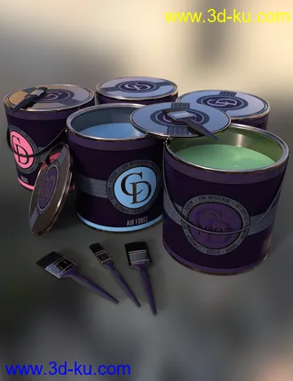 3D打印模型Deluxe Interior Paint Collection的图片