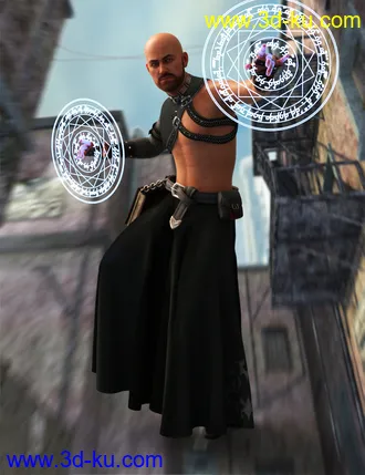3D打印模型Demon King Fighter Poses and Props for Genesis 8 and 8.1 Male的图片