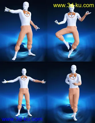 3D打印模型Demon King Fighter Poses and Props for Genesis 8 and 8.1 Male的图片
