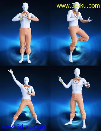 3D打印模型Demon King Fighter Poses and Props for Genesis 8 and 8.1 Male的图片