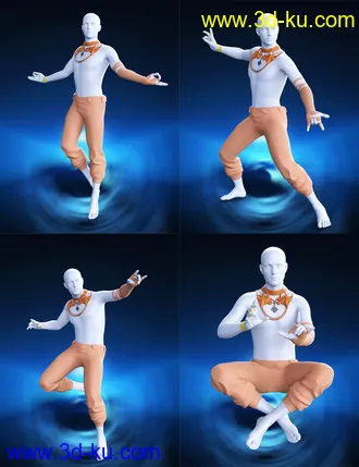 3D打印模型Demon King Fighter Poses and Props for Genesis 8 and 8.1 Male的图片