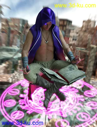 3D打印模型Demon King Fighter Poses and Props for Genesis 8 and 8.1 Male的图片