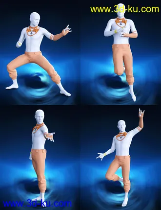 3D打印模型Demon King Fighter Poses and Props for Genesis 8 and 8.1 Male的图片