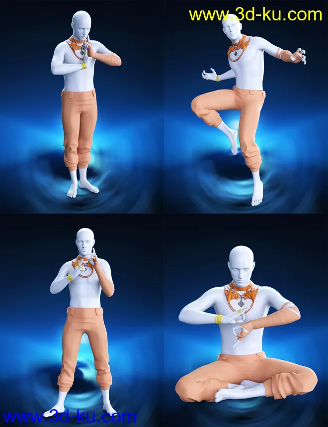 Demon King Fighter Poses and Props for Genesis 8 and 8.1 Male模型的图片9
