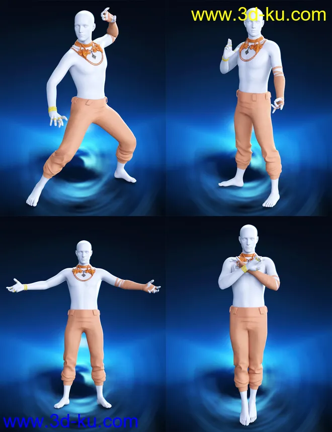 Demon King Fighter Poses and Props for Genesis 8 and 8.1 Male模型的图片12