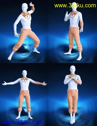 3D打印模型Demon King Fighter Poses and Props for Genesis 8 and 8.1 Male的图片