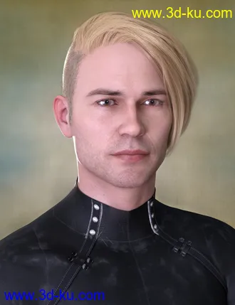 3D打印模型Derrik Hair for Genesis 8 Males的图片