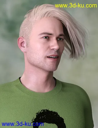 3D打印模型Derrik Hair for Genesis 8 Males的图片