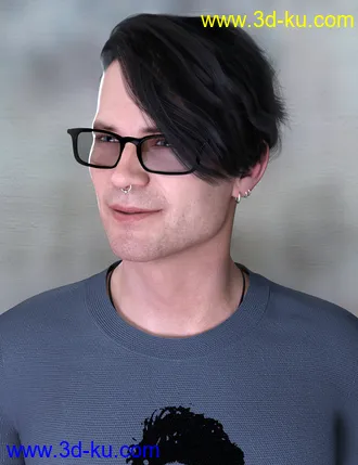 3D打印模型Derrik Hair for Genesis 8 Males的图片