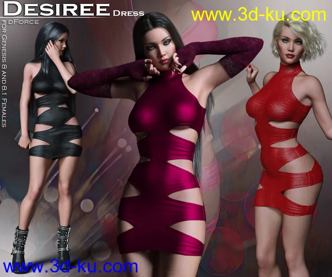 Desiree Dress for G8 and G8.1 Females模型的图片1
