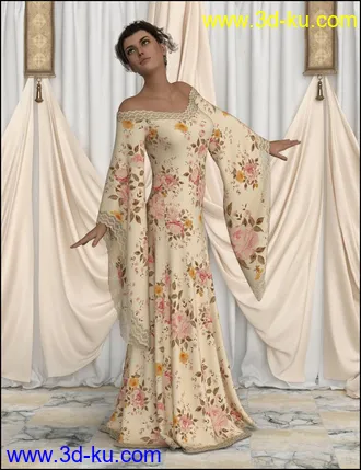 3D打印模型dForce - Connie Long Gown的图片